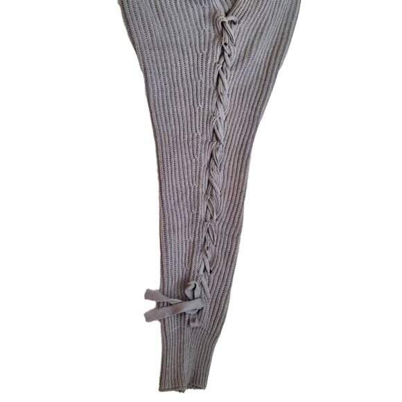 BB Dakota Stone Grey Knit Sweater With Braided Sleeve Detail Size small womens - Picture 9 of 11